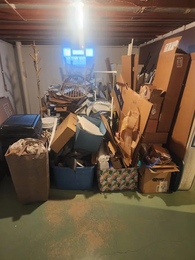 Roll-off dumpster container at job site for 8 Yard Dumpster Rental in Bret Harte